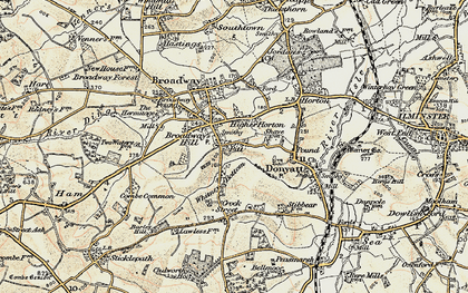 Old map of Puddlebridge in 1898-1900