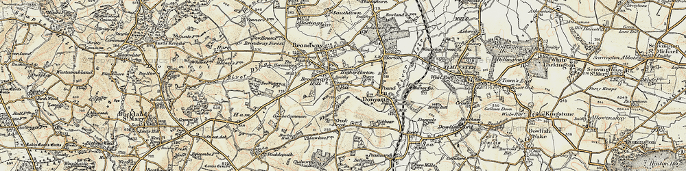 Old map of Puddlebridge in 1898-1900