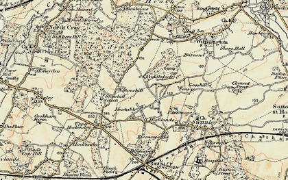 Old map of Puddledock in 1897-1898