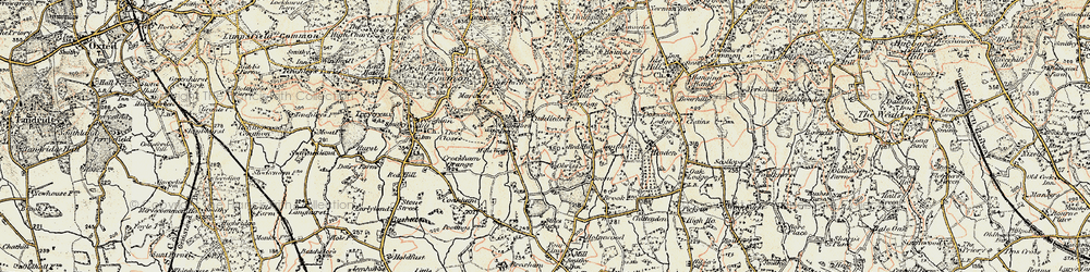 Old map of Puddledock in 1898-1902