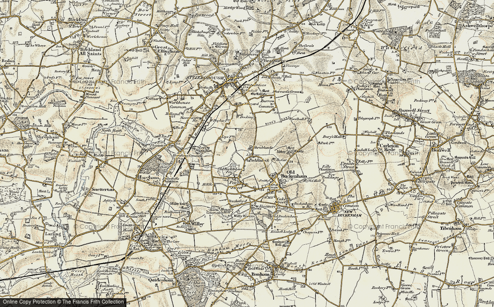Old Map of Puddledock, 1901 in 1901