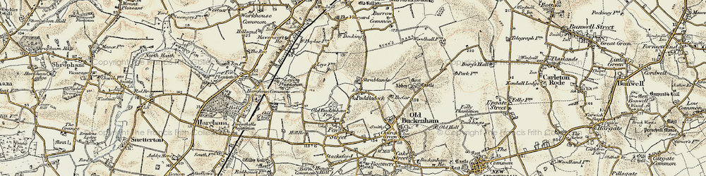 Old map of Puddledock in 1901