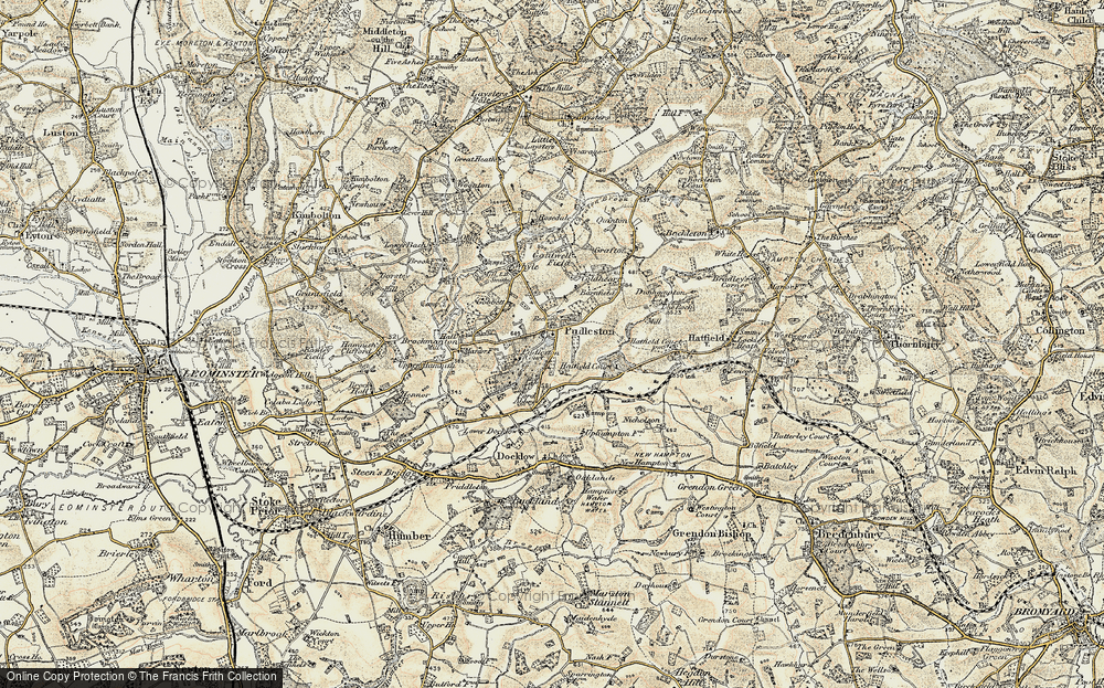 Old Map of Pudleston, 1899-1902 in 1899-1902