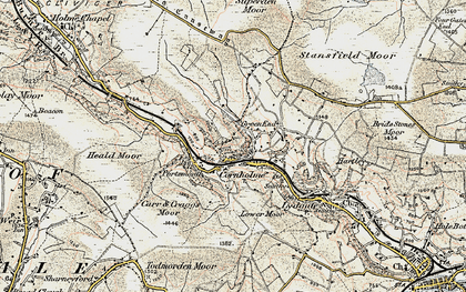 Old map of Pudsey in 1903