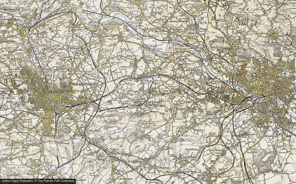 Old Maps Of Pudsey Yorkshire Francis Frith   Pudsey 1903 Rnc811432 