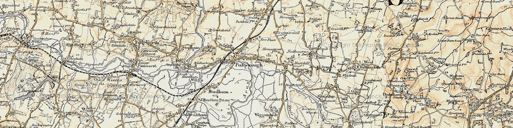 Old map of Pulborough in 1897-1900