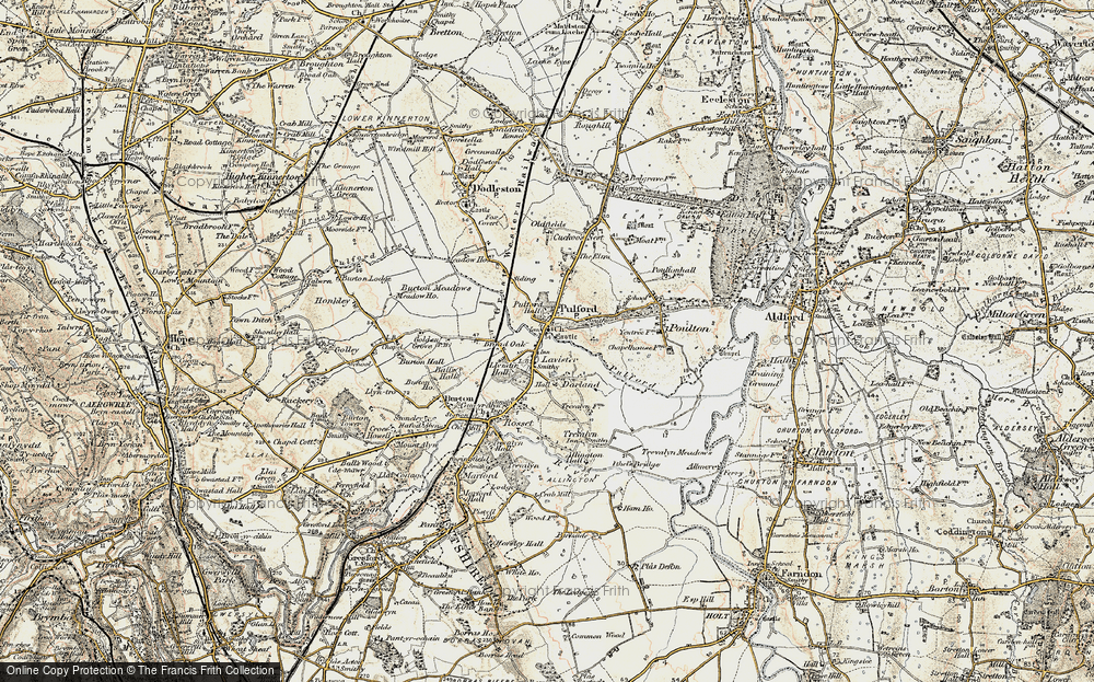 Old Map of Pulford, 1902-1903 in 1902-1903