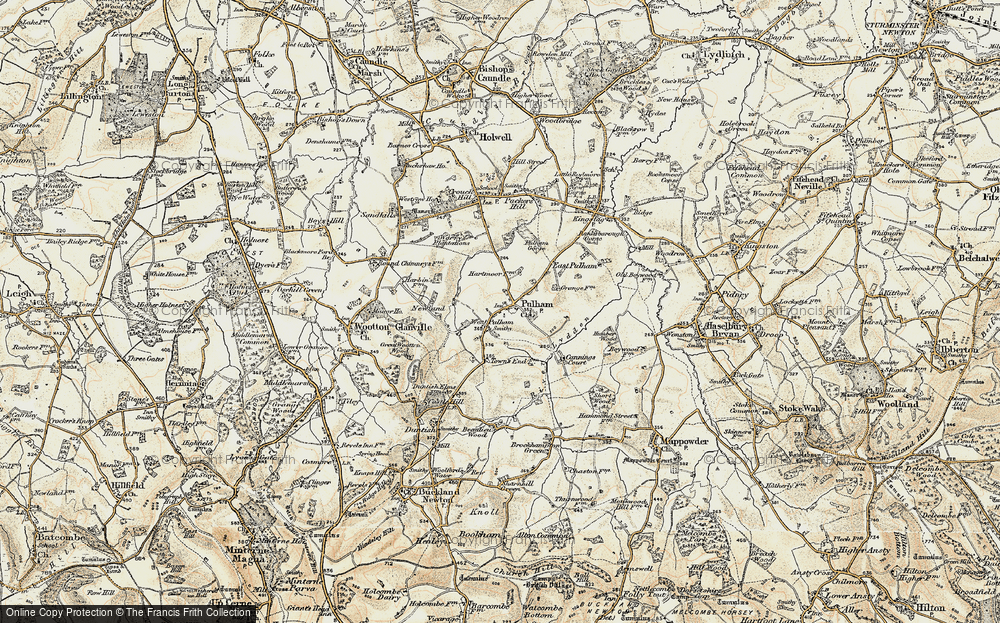 Old Map of Pulham, 1899 in 1899