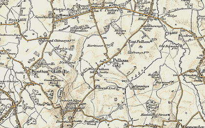 Old map of Pulham in 1899