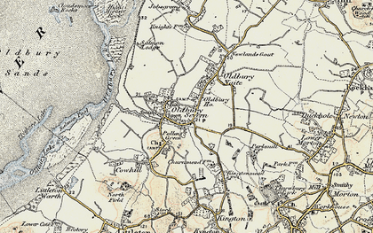 Old map of Pullens Green in 1899