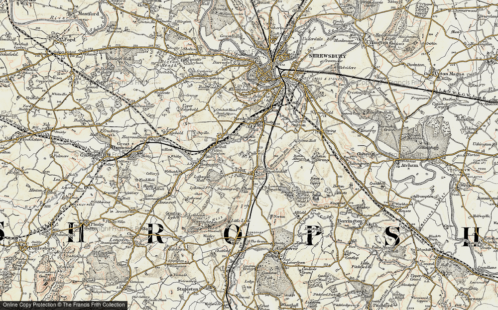 Old Map of Historic Map covering Burgs, The (Fort) in 1902