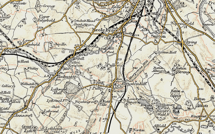 Old map of Bomere Pool in 1902