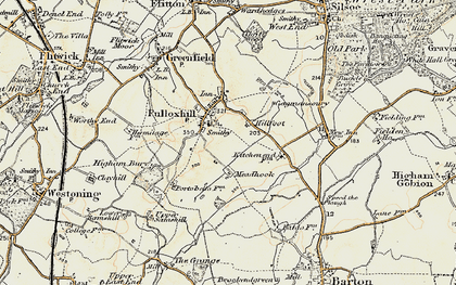 Old map of Pulloxhill in 1898-1899