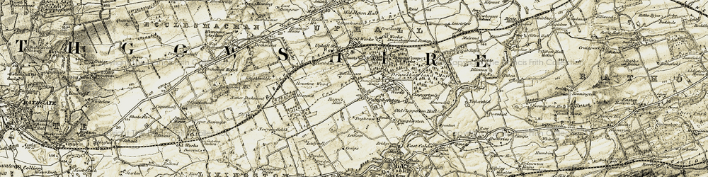 Old map of Pumpherston in 1904