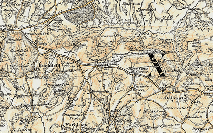 Old map of Bingletts Wood in 1898