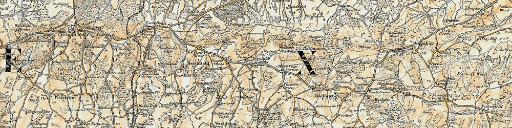 Old map of Bingletts Wood in 1898