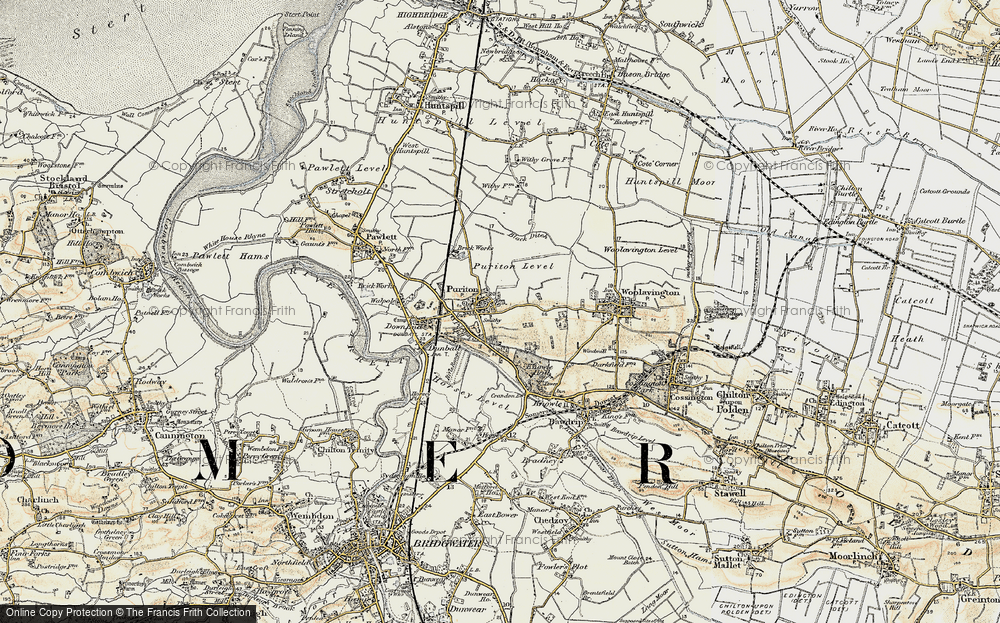 Old Map of Puriton, 1898-1900 in 1898-1900