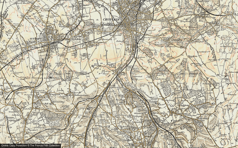Old Map of Purley, 1897-1902 in 1897-1902