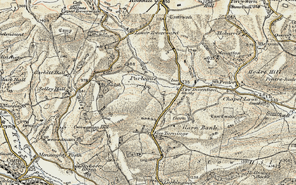 Old map of Purlogue in 1901-1903