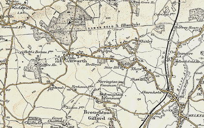 Old map of Purlpit in 1898-1899