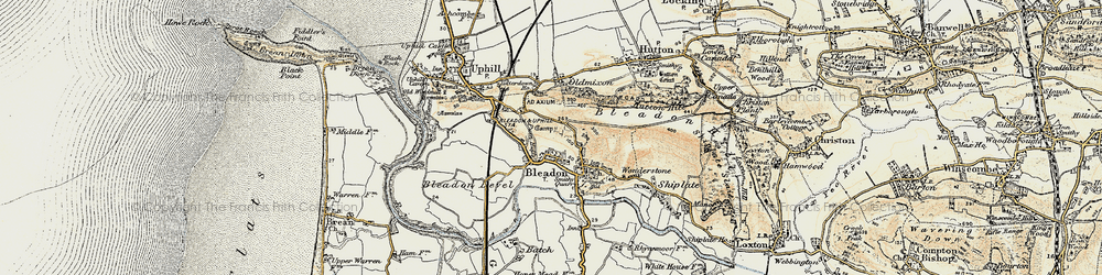 Old map of Purn in 1899-1900