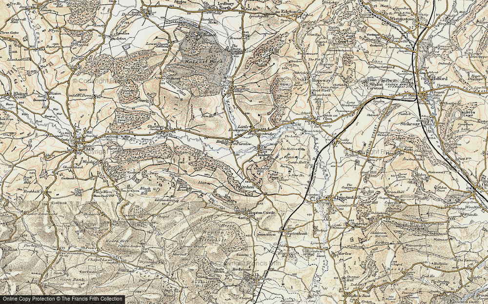 Old Map of Purslow, 1901-1903 in 1901-1903