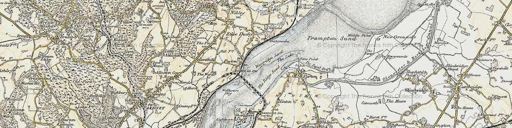 Old map of Purton in 1899-1900
