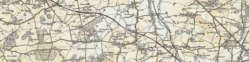 Old map of Purton Common in 1898-1899