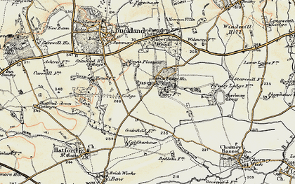 Old map of Bushy Barn in 1897-1899