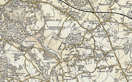 Old map of Putley Common in 1899-1901