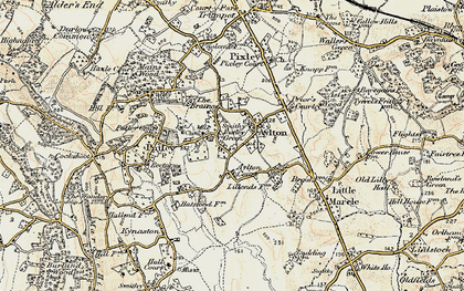 Old map of Putley Green in 1899-1901