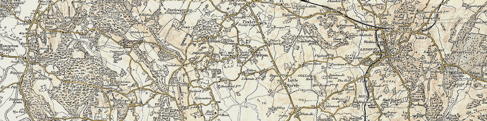 Old map of Putley Green in 1899-1901