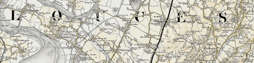 Old map of Putloe in 1898-1900