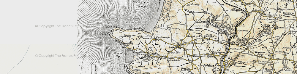 Old map of Putsborough in 1900