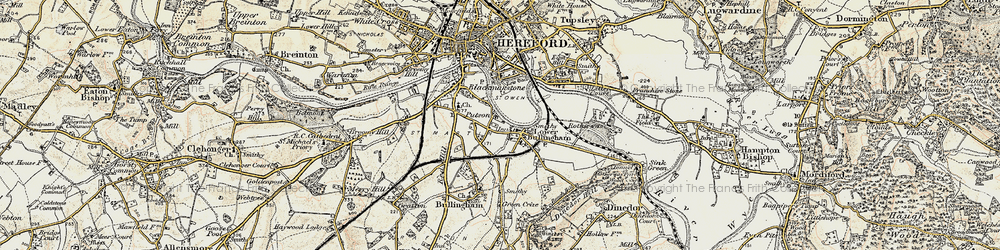 Old map of Putson in 1899-1901