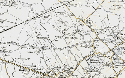 Old map of Puttenham in 1898