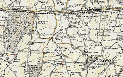 Old map of Puttock's End in 1898-1899