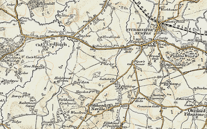 Old map of Puxey in 1897-1909