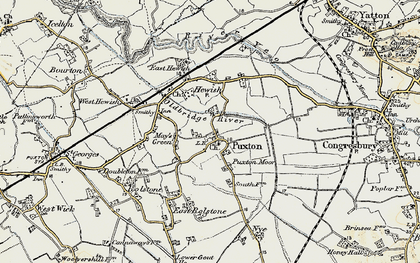 Old map of Puxton in 1899-1900