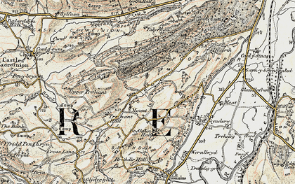 Old map of Pwll in 1902-1903
