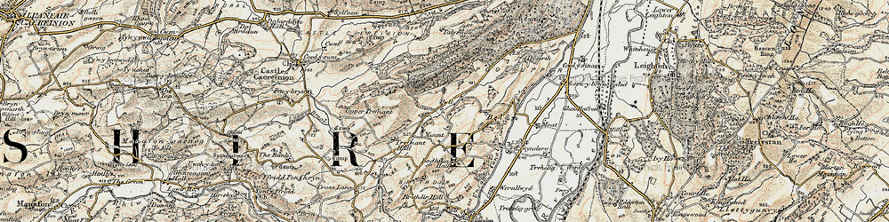 Old map of Pwll in 1902-1903