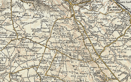 Old map of Bryn Mawr in 1902-1903