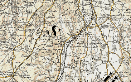 Old map of Pwll-glâs in 1902-1903