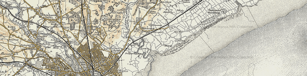 Old map of Pwll-Mawr in 1899-1900