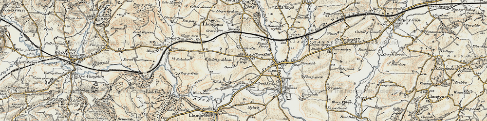 Old map of Zabulon in 1901