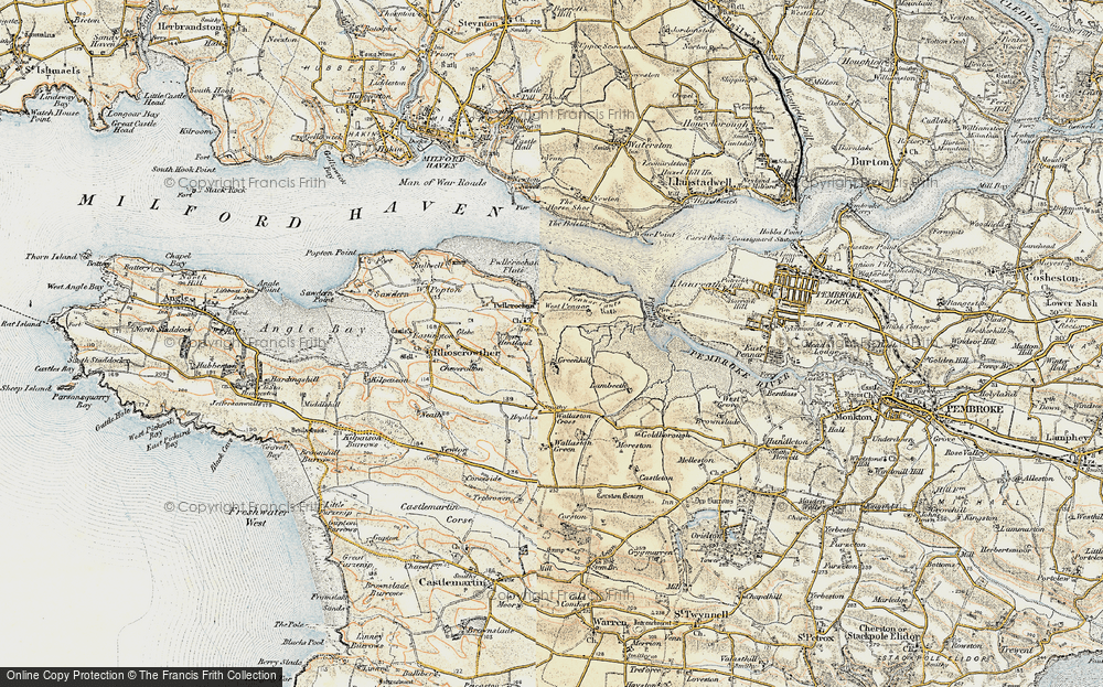 Old Map of Pwllcrochan, 1901-1912 in 1901-1912