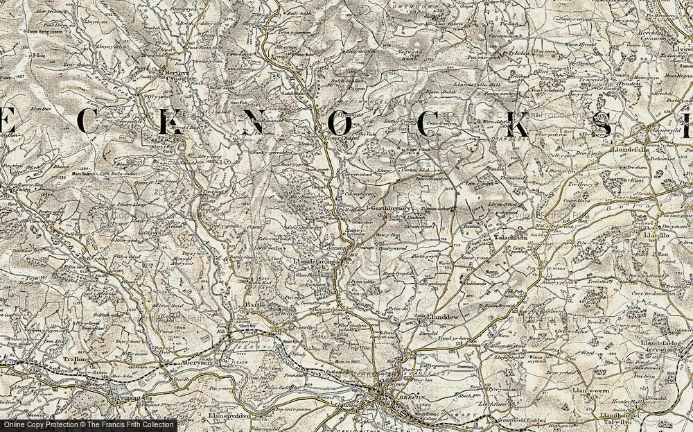 Old Map of Pwllgloyw, 1900-1901 in 1900-1901