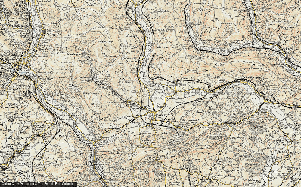 Old Map of Pwllypant, 1899-1900 in 1899-1900