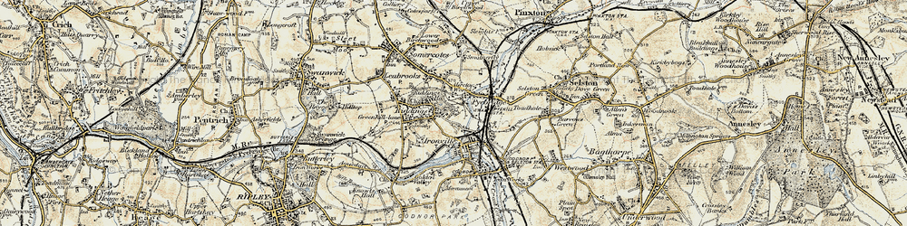 Old map of Pye Bridge in 1902