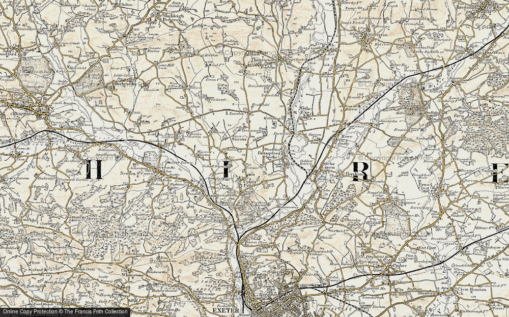 Old Map of Pye Corner, 1898-1900 in 1898-1900